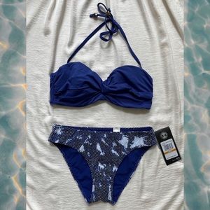 Royal/ Navy blue bandeau bikini top | 34b